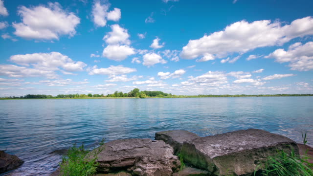 Time-Lapse-Clouds-on-Detroit-River-South