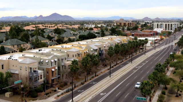 View-of-the-downtown-in-Phoenix,-Arizona