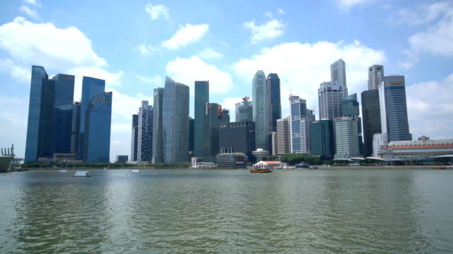 Singapore-city-center-and-central-financial-district-viewed-from-Marina-Bay
