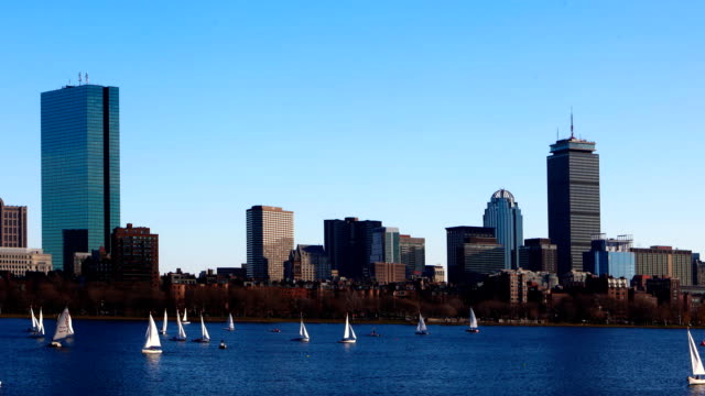 Timelapse-of-the-Boston-downtown-across-the-harbor
