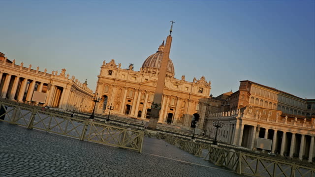 Piazza-San-Pietro.-Vatikan,-Rom,-Italien---Zeitraffer