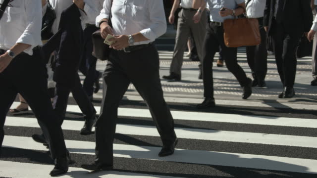 Slowmotion---Commuters-People-Crosswalks-Summer-Tokyo