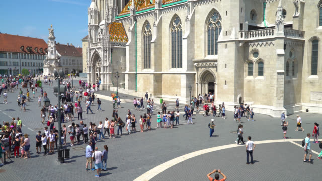 Budapest,-Hungary.-Panoramic-view-of-the-square-near-the-church-of-St.-Matthias