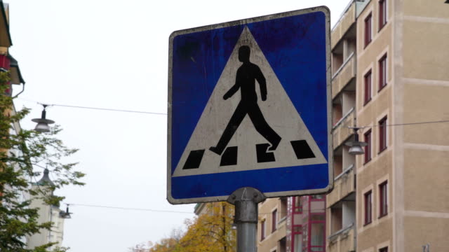 A-pedestrian-signage-on-the-street-in-Stockholm-Sweden