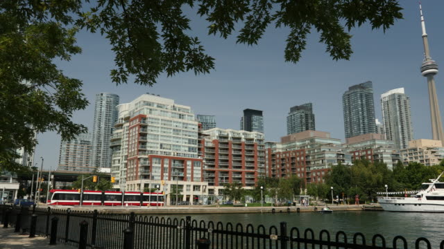 Blick-auf-die-Innenstadt-von-Stadt-von-Toronto-Ontario-Kanada