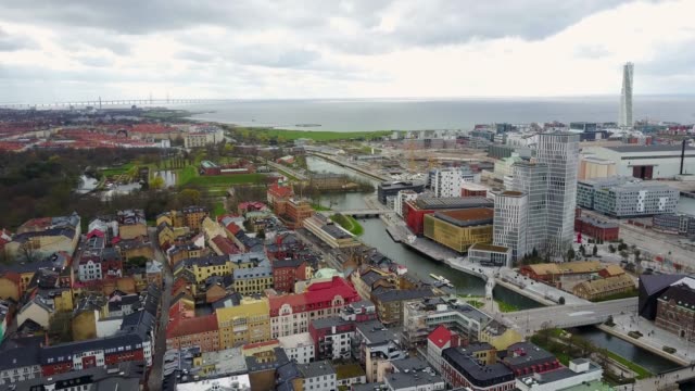 Beautiful-aerial-Malmo-city-view-in-Sweden
