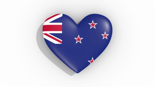 Heart-in-colors-flag-of-New-Zealand-pulses,-loop