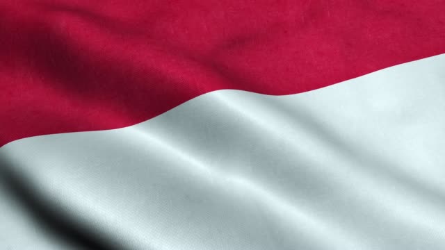 Indonesia-bandera-Seamless-bucle-ondulante-animación