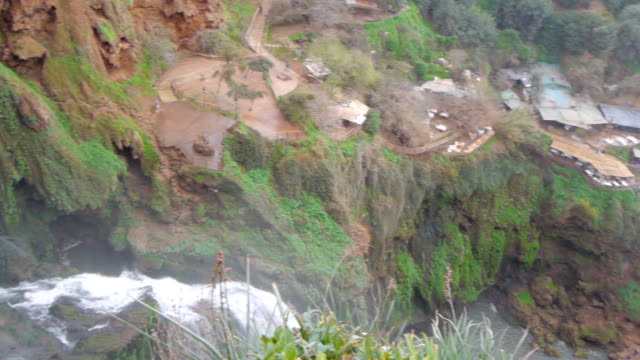 Ouzoud-Waterfalls-located-in-the-Grand-Atlas-village-of-Tanaghmeilt,-in-the-Azilal-province-in-Morocco,-Africa