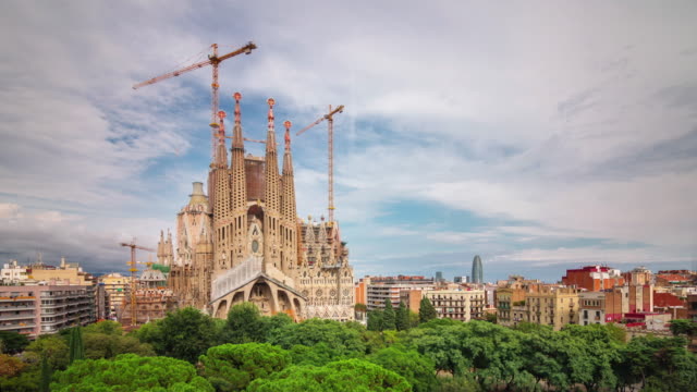 construcción-de-España-barcelona-principal-Catedral-sagrada-familia-4k-lapso-de-tiempo