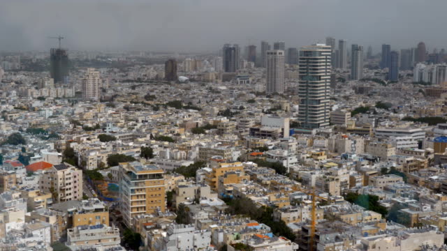 Architektur-von-Tel-Aviv.-Tagsüber-Stadtbild,-Israel