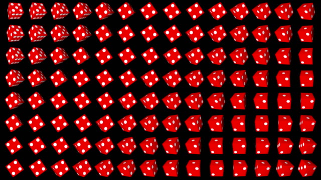 Roter-Würfel-Würfel-Glückspiel-schwarzen-Hintergrund