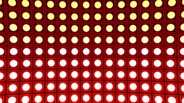 Lights-flashing-wall-bulbs-pattern-static-horizontal-red-stage-background-vj-loop
