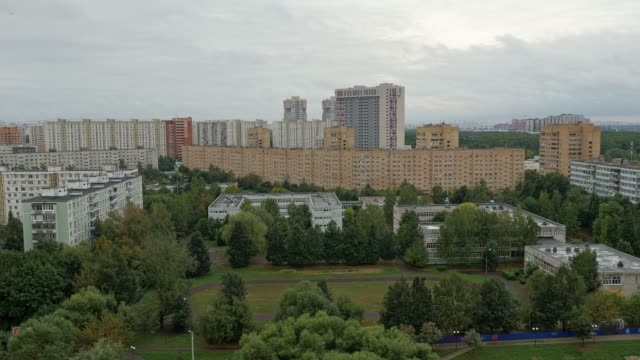 Städtischen-Wohngebiet-der-Stadt-Moskau