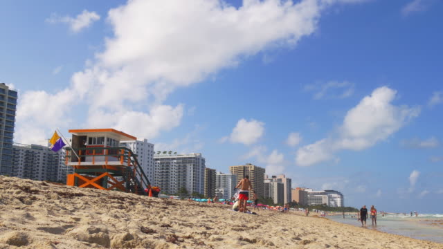 Usa-summer-day-miami-south-beach-lifeguard-tower-panorama-4k-florida