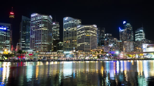Australien-Stadtbild-bei-Nacht:-Zeitraffer