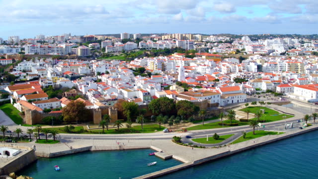 Aerial-from-the-city-Lagos-in-the-Algarve-Portugal
