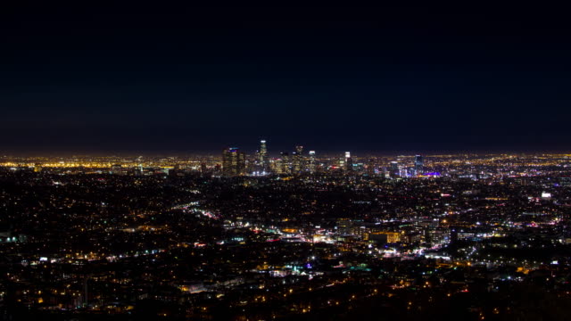 Blick-vom-Griffith-Observatorium-Timelapse-Los-Angeles