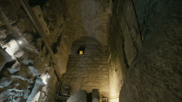 Die-Westwand-Tunnel-unter-der-Altstadt-von-Jerusalem-in-Israel