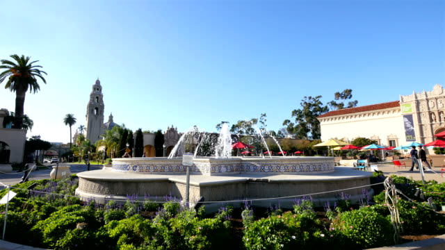 Video-des-Brunnens-im-Balboa-Park-in-San-Diego-in-4K