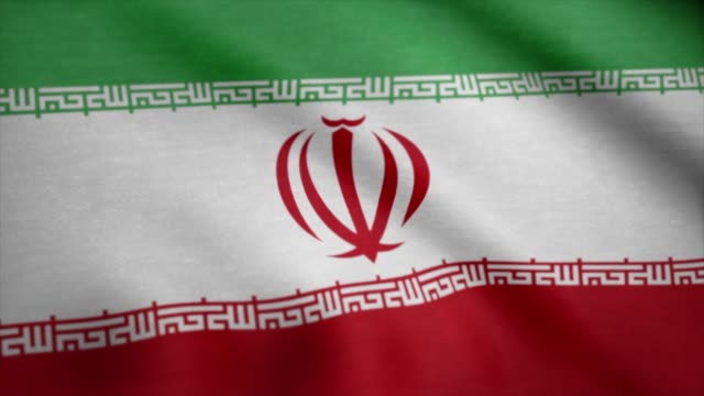 Animación-que-agita-la-bandera-de-Irán.-Bandera-de-Irán-ondeando-en-el-viento