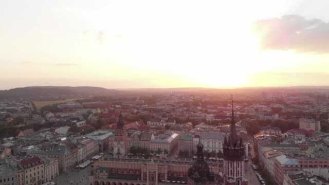 Luftaufnahmen-von-Old-Town-in-Krakau,-Polen