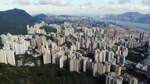 Lion-Rock-und-Wohngebiet-in-Kowloon-Hong-Kong-Stadt