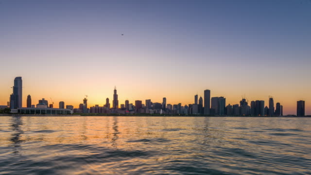 See-Skyline-von-Chicago,-Illinois,-USA