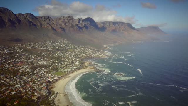 Panoramic-aerial-view-of-Cape-Town,-South-Africa.
