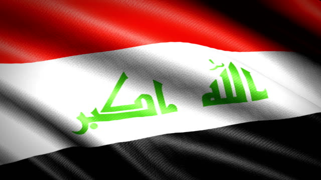 Irak-Flagge.-Nahtlose-Schleife-Animation.-4K-High-Definition-Video