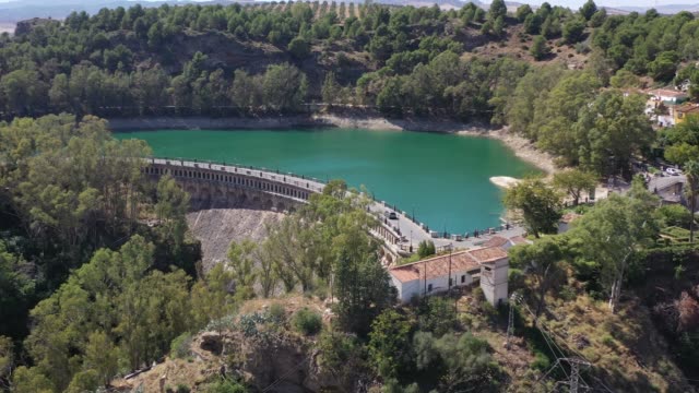 Aerial-view-of-Gaitanejo-reservoir-and-dam-near-the-Royal-El-Chorro-Royal-Trail.-Spain