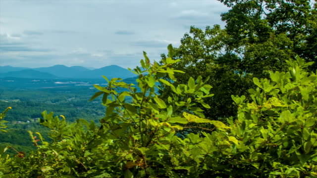 Panning-Left-to-Reveal-Scenic-View-of-South-Asheville,-NC
