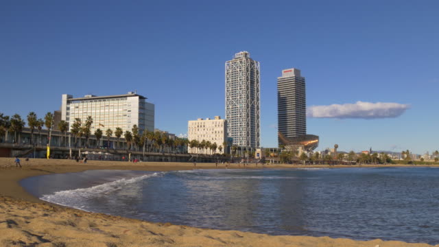 barcelona-Tageslicht-beach-–-Panoramaaufnahme-4-k-Spanien