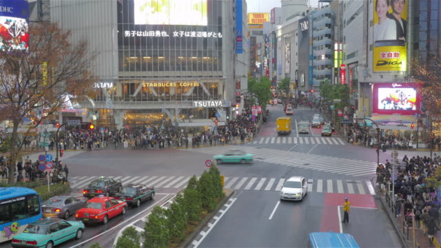 Zeitraffer-von-Tokio-Shibuya-Kreuzung