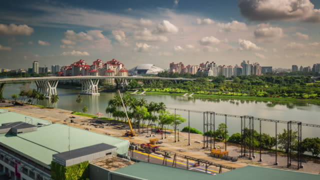 Singapur-Flyer-Ansicht-Tag-leichte-City-4k-Zeitraffer