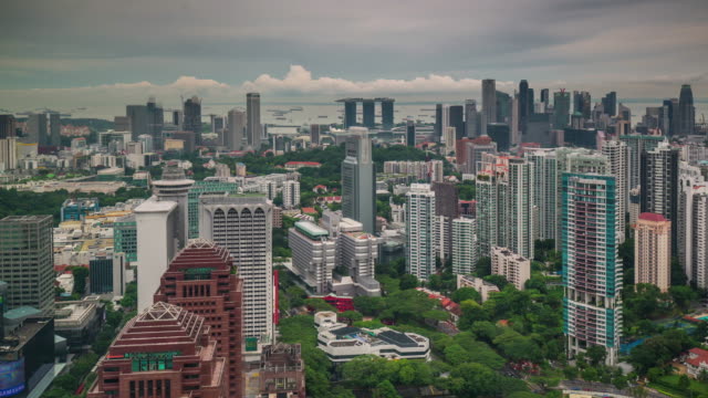 Stadt-Rückseite-Panorama-anzeigen-4-k-Zeitraffer-aus-Singapur