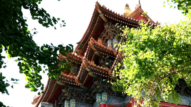 close-up-shot-of-a-tower-in-the-forbidden-city,-beijing