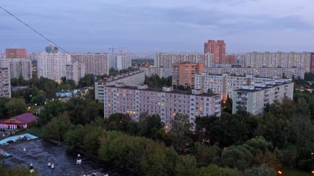 Städtischen-Wohngebiet-der-Stadt-Moskau