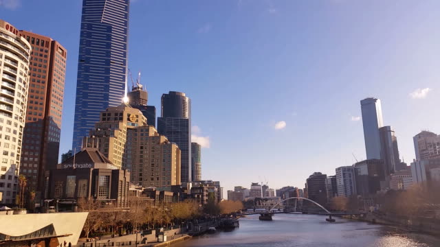 Melbourne-City,-Victoria,-Australien-Yarra-River