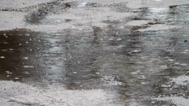 Rain-dripping-through-the-puddles.-Raindrops