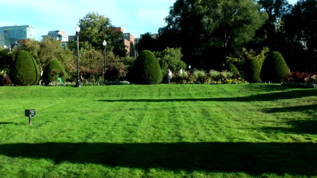 Timelapse-im-berühmten-Boston-Public-Garden.