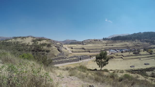Sacsayhuaman-Ruinen,-Cusco,-Zeitraffer-video