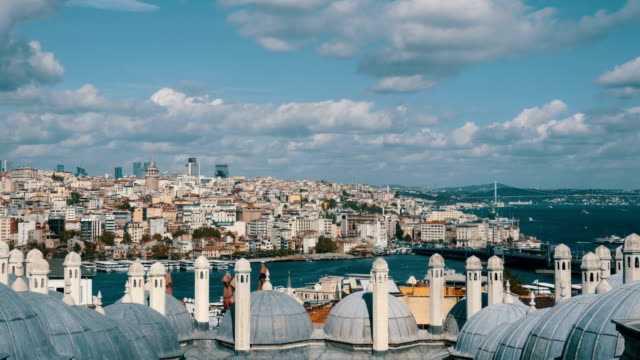 Zeitraffer-Video-von-Karakoy-erwähnt,-Istanbul,-Türkei