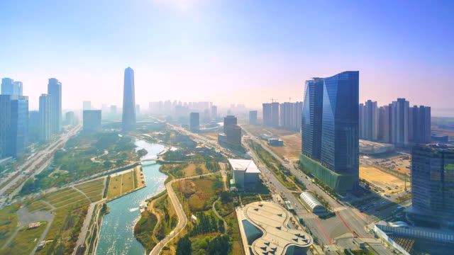 4k-Time-lapse--of-Songdo-Central-Park-in-Incheon-city-of-South-Korea