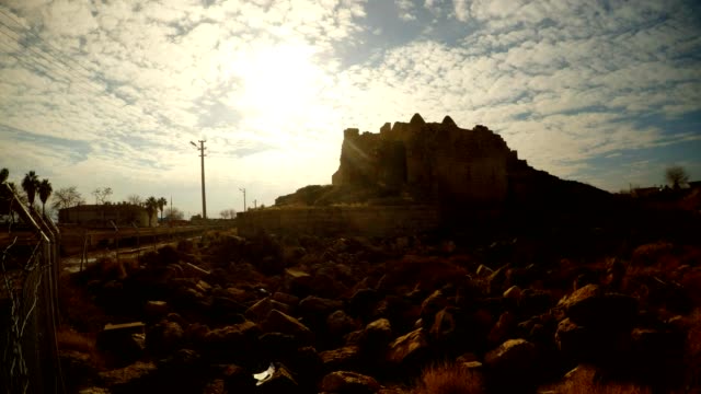 old-castle-in-the-sun-in-a-village-on-the-border-of-Syria-and-Turkey