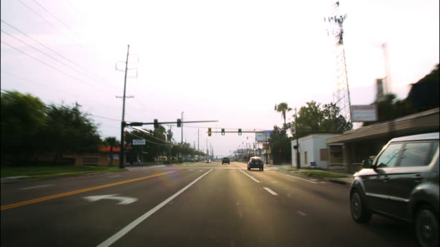 Road-Rage-Cameracar-lapso-en-carreteras-de-la-Florida-al-atardecer