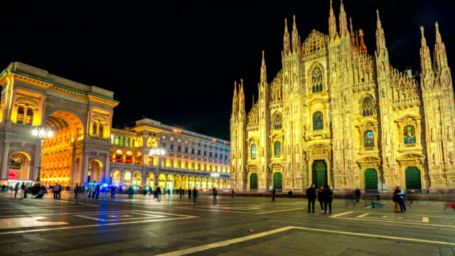 Lapso-de-tiempo-de-personas-Catedral-de-Milán,-Milán-Italia
