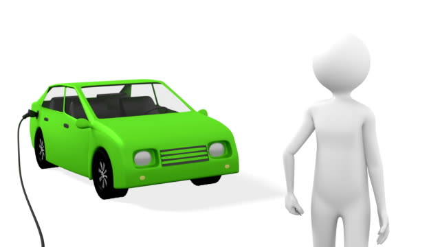 3D-Person-kaufte-ein-Elektroauto