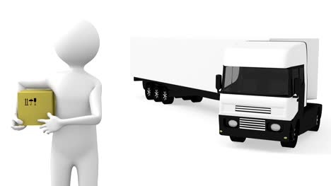 3D-Person-and-White-Autotruck
