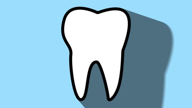 Zahn-dental-Symbol-lange-Schatten